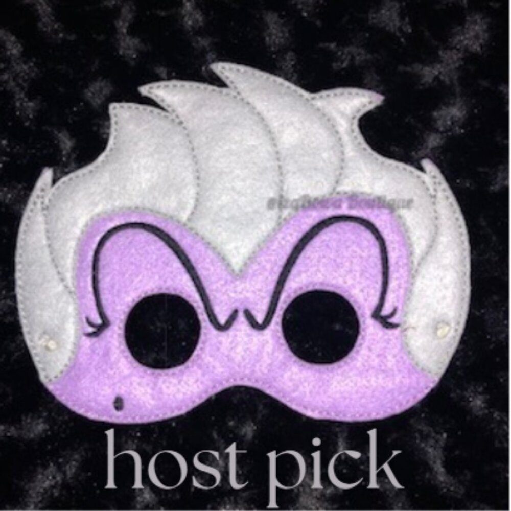 ❤️HOST PICK❤️ Ursela from Little Mermaid Felt Mask  (2) FM1369  Handmade NWT Bou